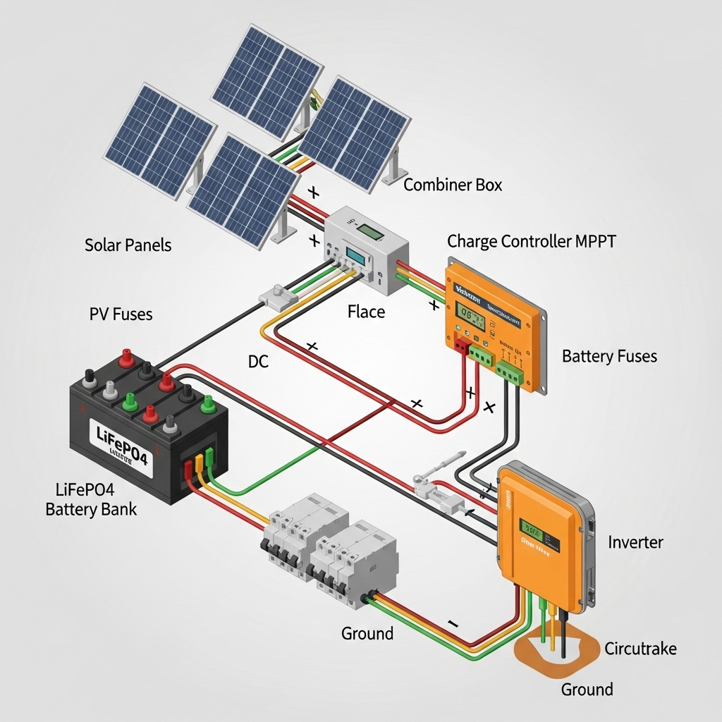 DBestTech Solar Wiring Setup
